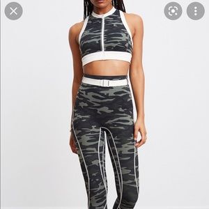 Bandier solid & striped workout outfit Camo Medium